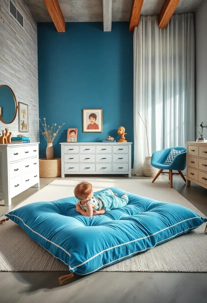 Activity Floor Cushion: A‌ large, soft cushion allows for safe tummy time and play⁢ while ​inviting interaction between ‌parent and child