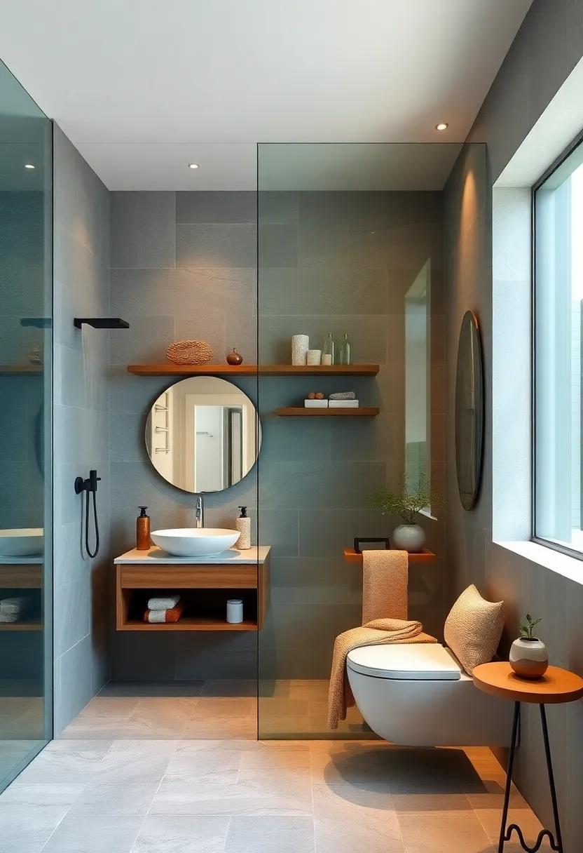 Bold ​Geometry: Dive into ⁣geometric tile‌ patterns that ⁣can⁣ create a stunning contrast against the transparency of frameless glass walls, making‍ a bold statement