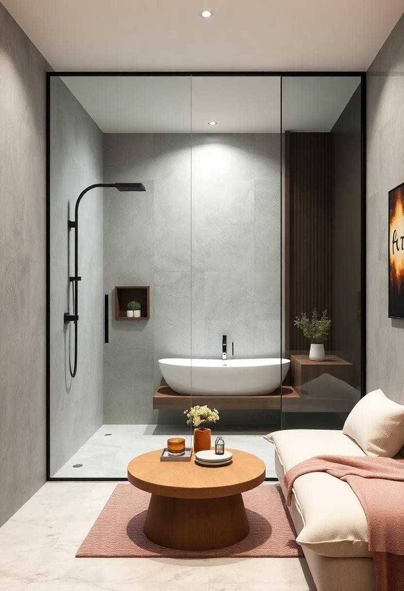 Open‍ and Inviting: An⁤ open-concept shower with ‌frameless glass​ not only provides⁢ easy⁢ access but also‌ enhances the flow of space in compact bathrooms