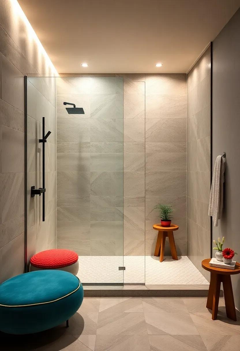 Soft Lighting: Delve into the impact of ⁤strategically‍ placed⁢ lighting in a frameless glass shower that adds⁤ warmth while ⁢illuminating beautiful tile⁢ patterns