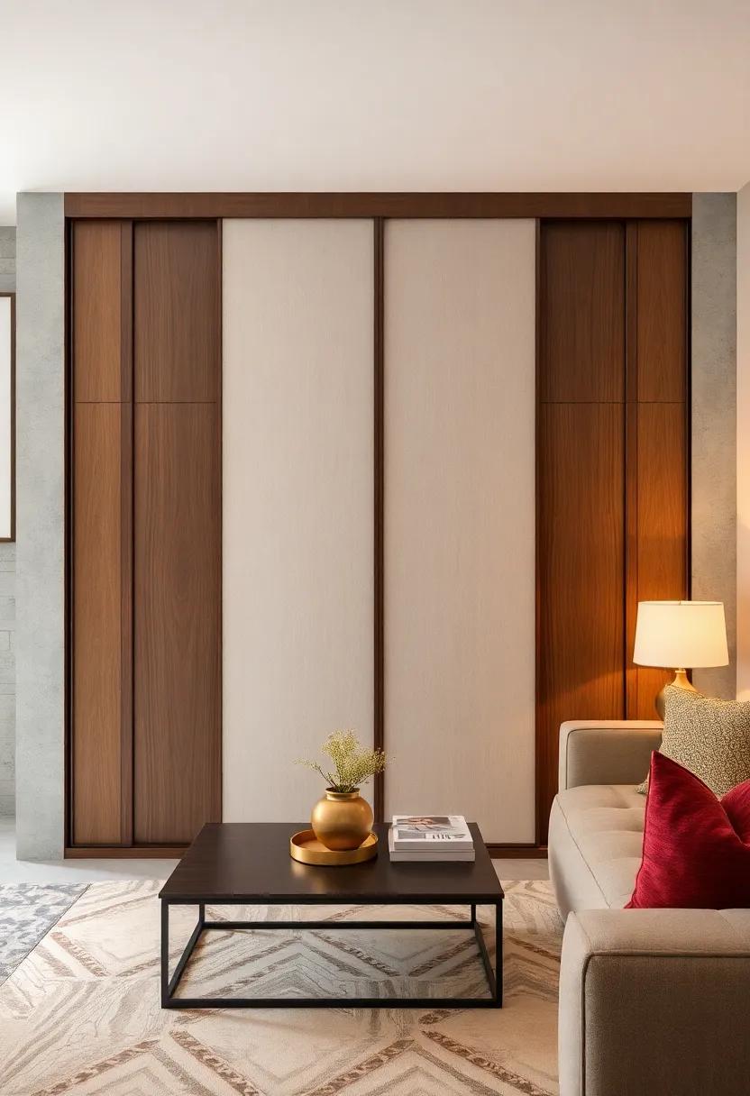 Geometric Patterns: Explore the trendy⁢ look of angular⁣ designs ⁢in sliding doors ⁢that add an exciting layer of visual interest to your wardrobe