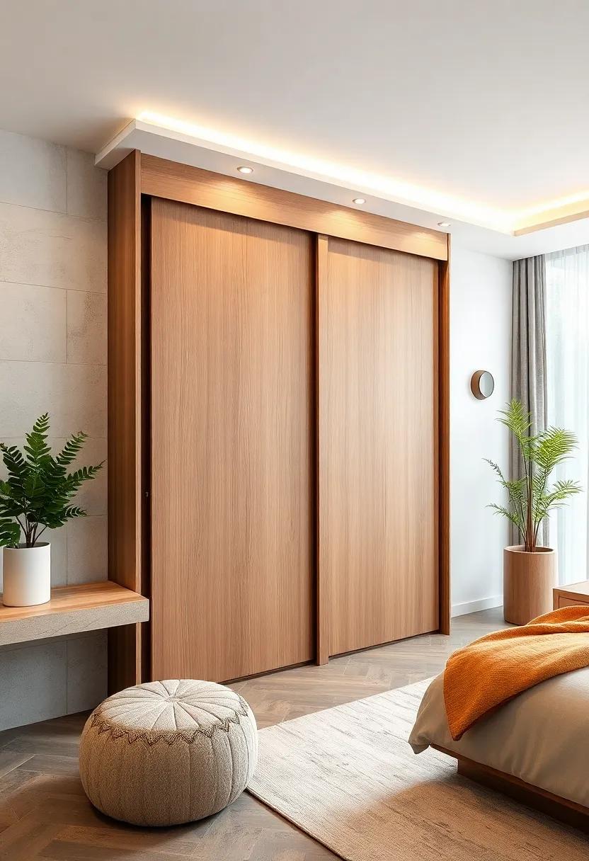 Hidden Gems: Explore⁢ wardrobes⁢ that conceal your treasures with sliding doors ⁣that blend seamlessly⁤ into the wall for ⁤a minimalist look