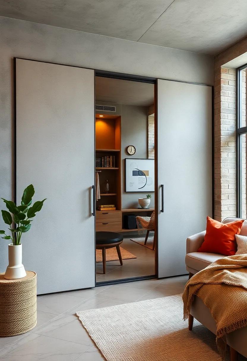 Urban Chic: Learn about the sophisticated appeal of sliding door wardrobes incorporating urban textures like concrete or exposed brick