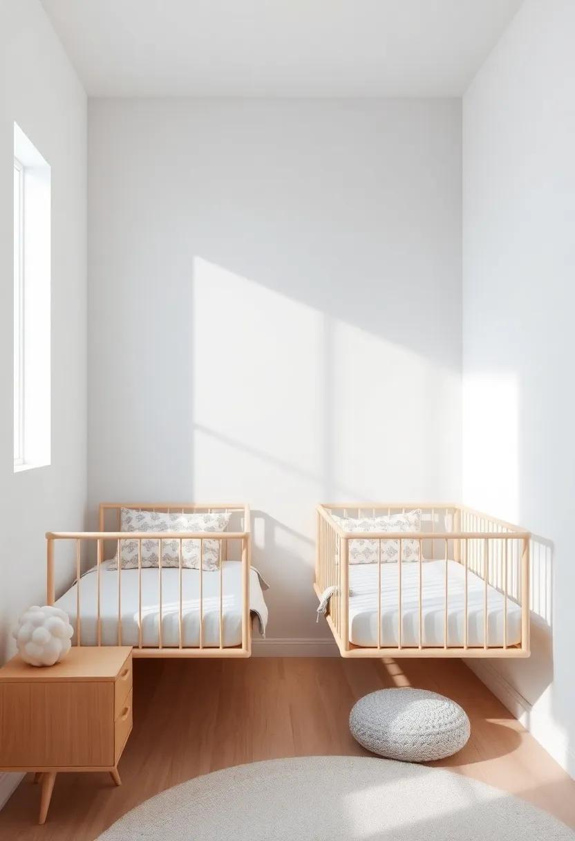 Unique Floating cribs for maximizing Space in Shared Bedrooms
