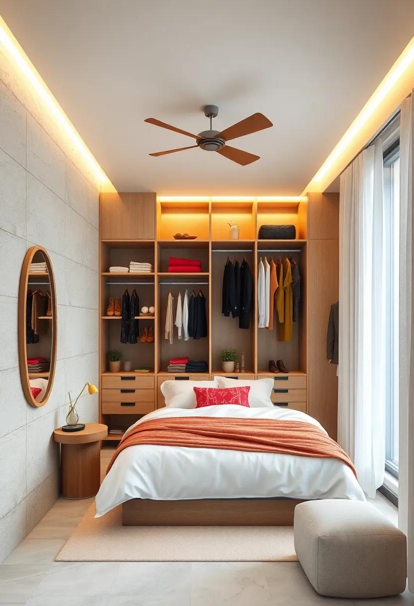 customize Closet Space: Use interior organizers to maximize closet functionality, ensuring every inch is utilized for clothes or accessories