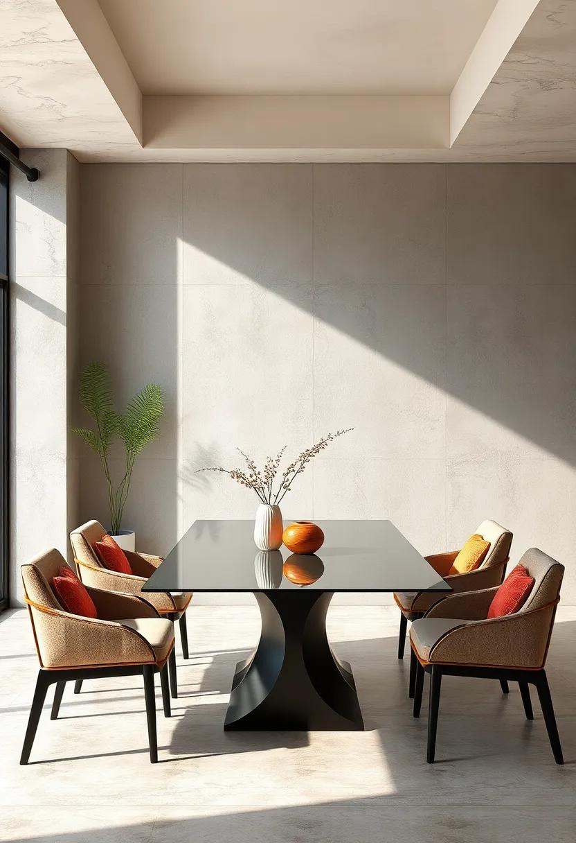 Sleek Glass Top Dining Tables for a Modern Touch in Minimalist Interiors