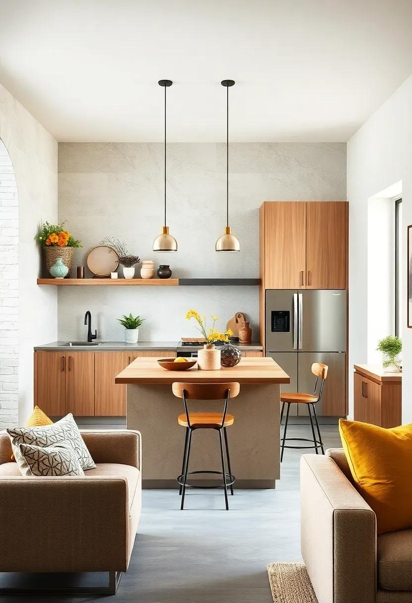 Install a kitchen island with an overhang for seating, creating an inviting breakfast spot right in the cooking space