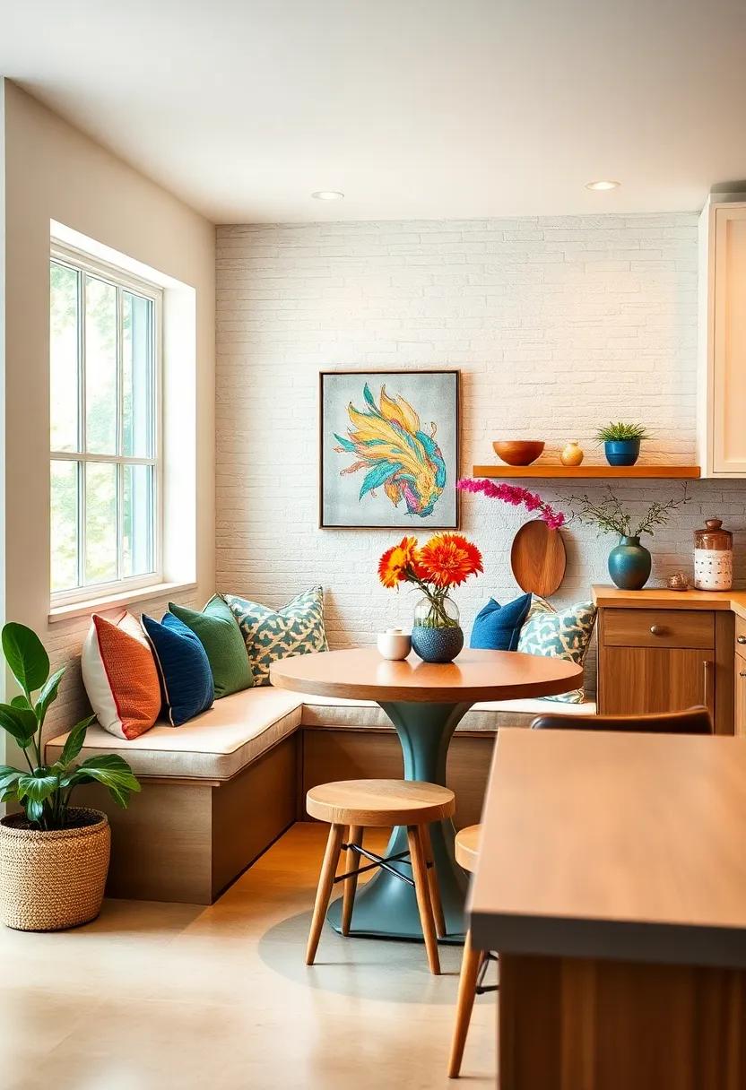 Corner Bench: Utilize an underused corner by building a cozy corner bench with cushions, perfect for family meals or sipping coffee