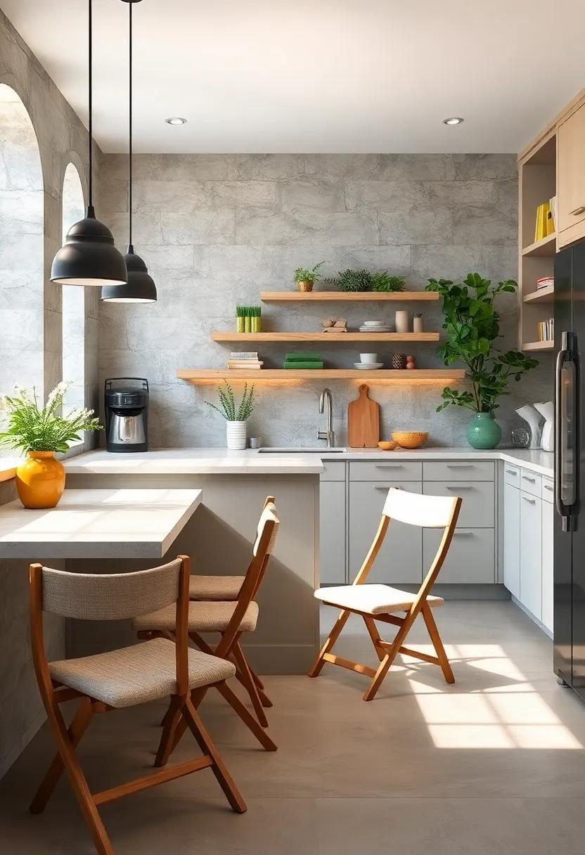 Foldable Chairs: Choose stylish, foldable chairs that provide practical seating without occupying too much space when not in use