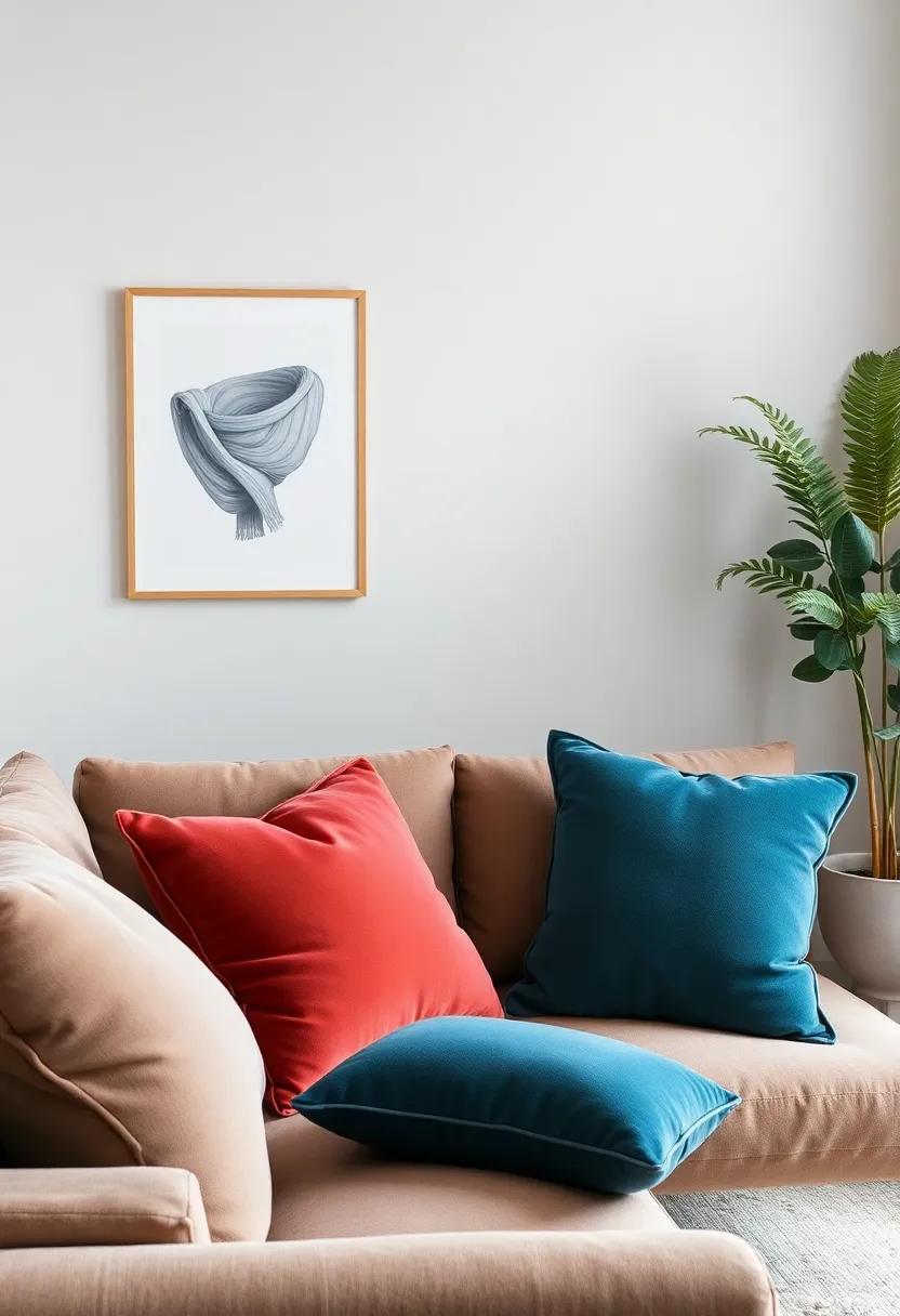 Layering Velvet Cushions for Depth and Visual Appeal in Small Areas