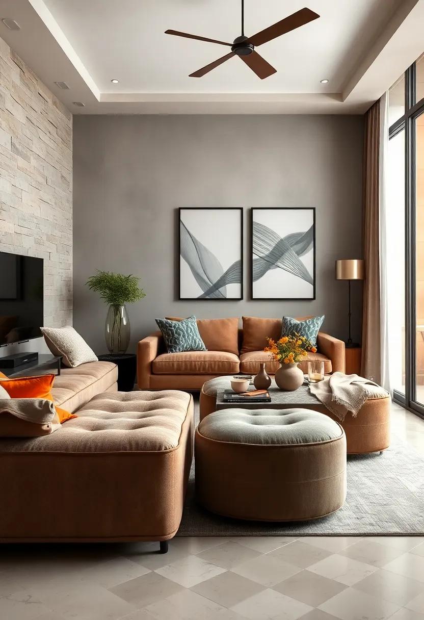 Stylish Ottomans With Hidden Storage For a Clutter-Free Living room