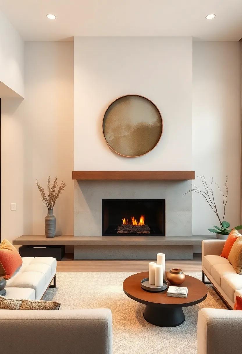 Floating Glass Shelf: Install a glass floating mantel for an ultra-modern look that allows the fireplace to be the star of the show