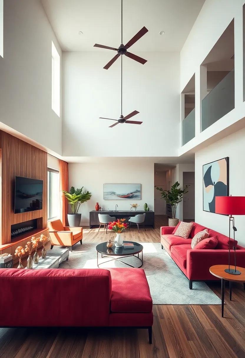 Strategic Color Accents That Draw the Eye upward and Around