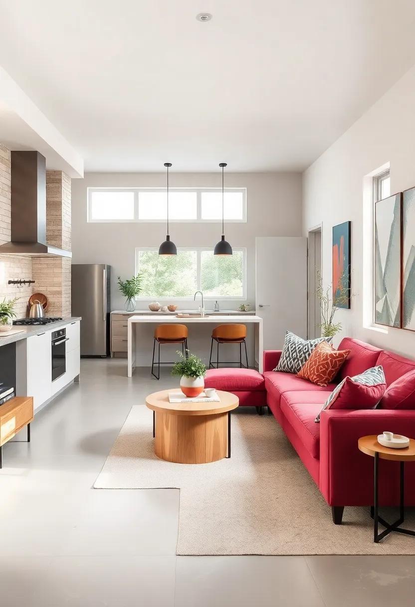 Embrace a Minimalist Aesthetic: simplify your kitchen and living room with clean lines and understated decor for an airy feel