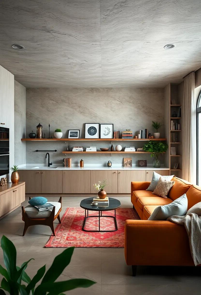 Install a Sliding Door: Save space with a pocket or sliding door that separates the kitchen and living area while maintaining an open feel