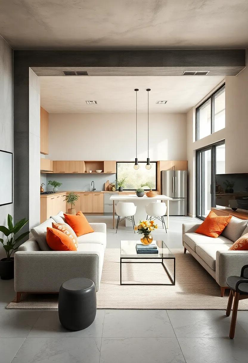 Use Transparent Materials: Incorporate glass elements such as a clear coffee table or shelving to make the area feel more open and light-filled