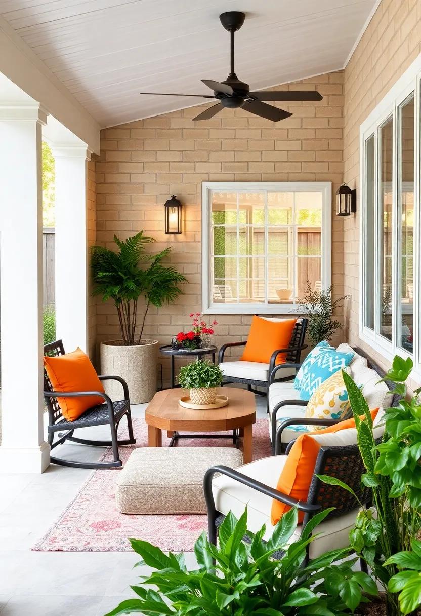 Bright Accent Pillows: Add splashy foldable accent pillows that easily store away but liven up seating options with color and comfort, giving guests an inviting feel