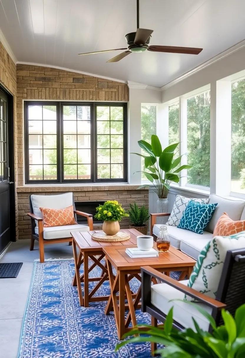 Nested Tables: Use stylish nested tables that can be pulled out when needed and neatly tucked away when you want to declutter the space