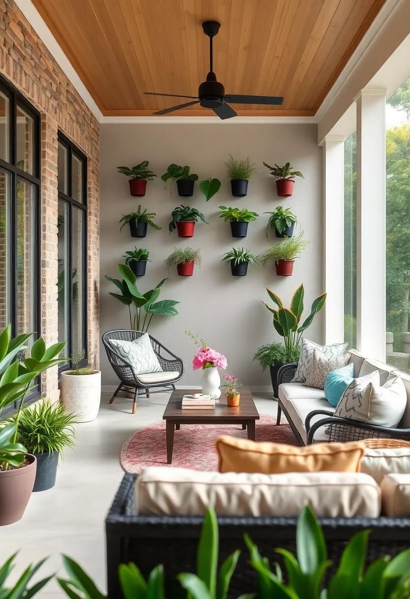 Embrace Vertical Gardening: Utilize wall-mounted planters to create a stunning visual display that saves space and adds greenery