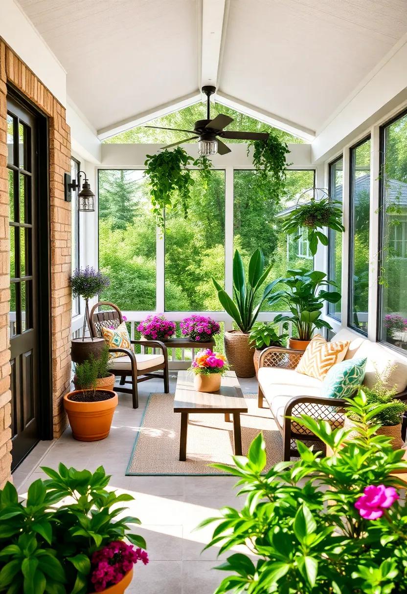 Install a Trellis: Use a trellis to support climbing plants like jasmine or clematis for added height and fragrance on your porch