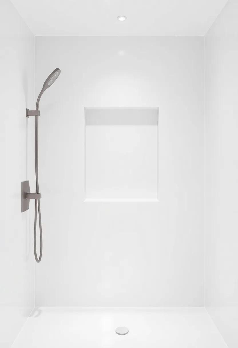 Custom Shower Niche: Create a custom shower niche to store shampoo and soap stylishly while maintaining a sleek, streamlined look in the shower