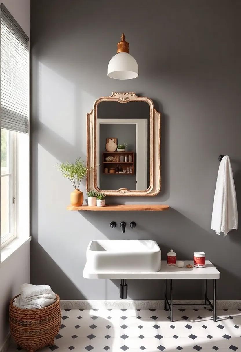 Floating Shelves: Install floating shelves to display decorative items and essential toiletries, elevating both style and storage capacity seamlessly