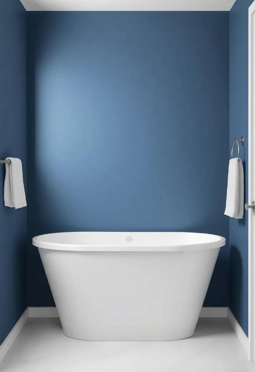bold Accent Wall: Create a bold accent wall using paint or removable wallpaper to add depth and character to your bathroom without compromising space