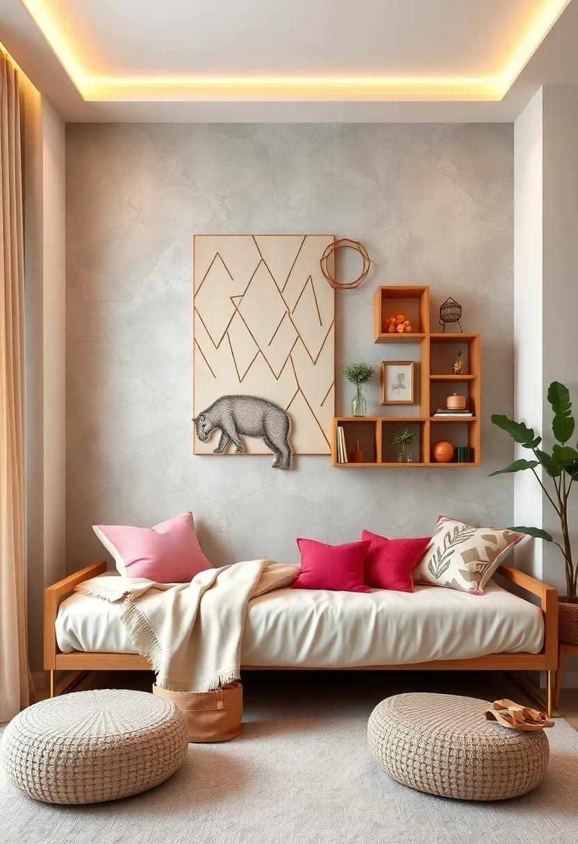 Wall Art with Hidden Shelves: Get ⁣creative with wall decor⁢ that integrates hidden shelves, ‌allowing for⁢ personalized decoration​ while ⁤providing extra ‌storage