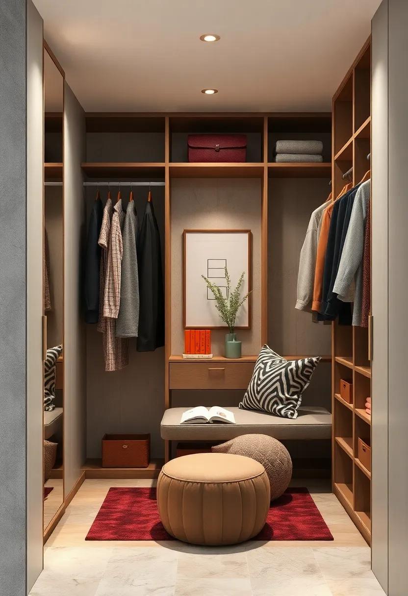 Cozy Nook Additions: Create a reading or relaxation area within ⁤your ​wardrobe for moments of respite amidst ⁢your clothing ​selections