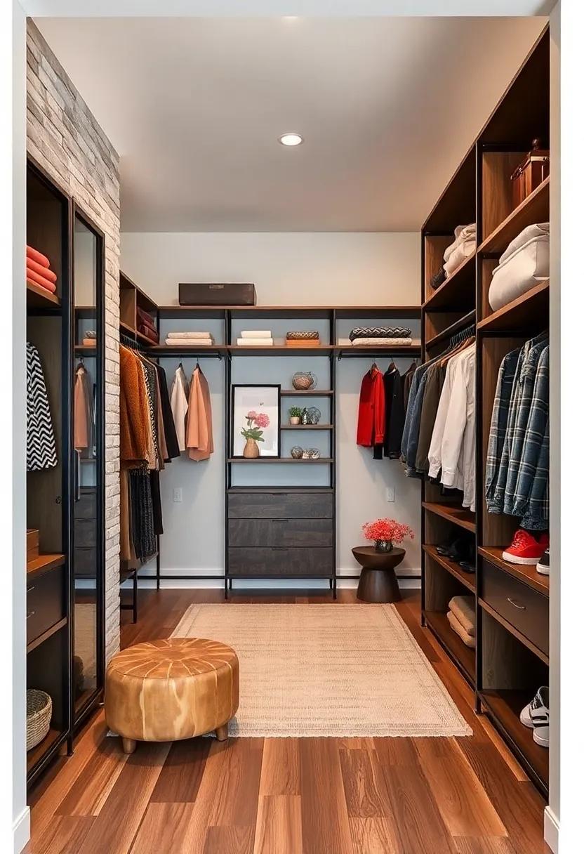 Modern Industrial Vibes: Bring an urban edge to ⁤your wardrobe ⁣with⁣ industrial materials like metal shelving and reclaimed wood accents