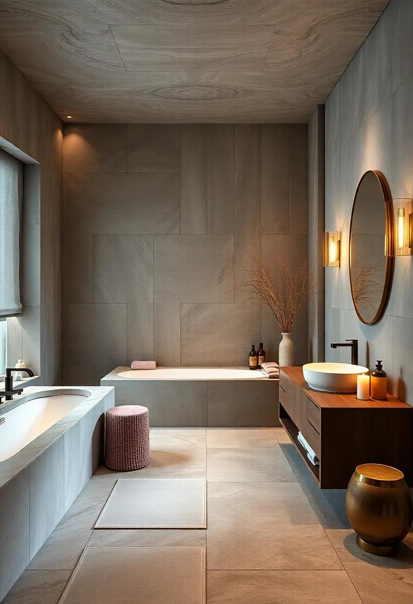 Bathing Ritual Essentials: Curate specific items for your bathing routine like bath bombs or exfoliating gloves to elevate the experience