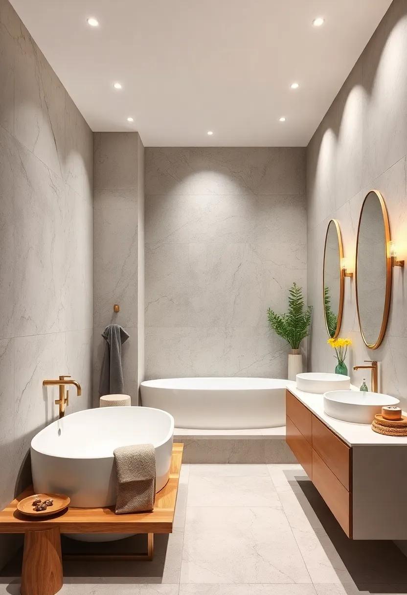 Flexible Storage Solutions: Use attractive storage options to organize toiletries and spa supplies while maintaining a seamless aesthetic