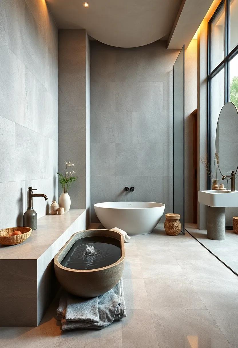 Water Features: Incorporate a small fountain or water bowl to bring the soothing sounds of water into your bathroom