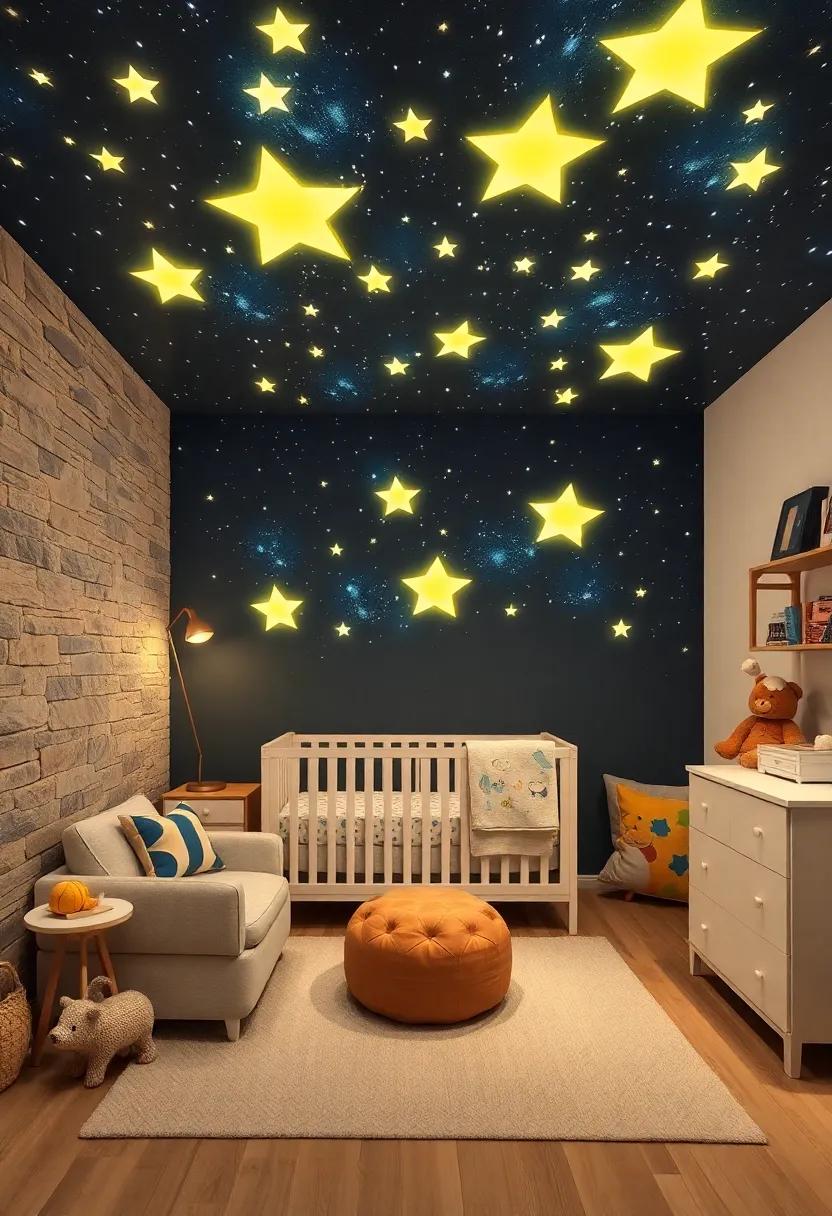Glow-in-the-Dark‍ Stars: Stick these magical decals on the ceiling to create a nighttime sky⁣ that glows softly,encouraging peaceful sleep
