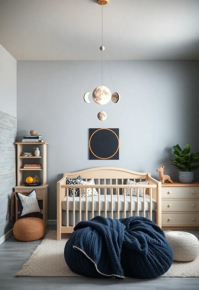 Moon Phase Mobile:⁢ Hang a⁣ delicate mobile depicting the phases of the moon, gently swaying to inspire curiosity about the universe