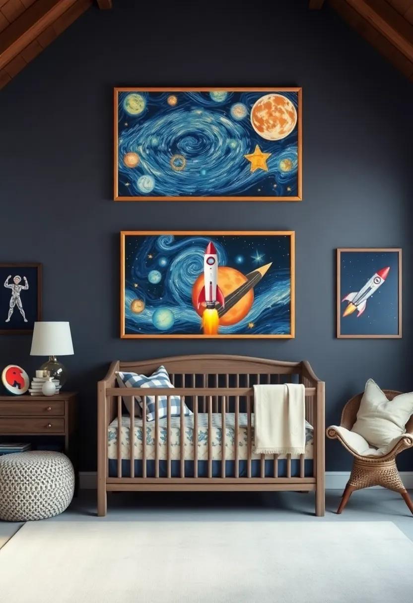 Vintage Space Travel Prints: Hang ⁤nostalgic​ prints⁤ of space exploration and rocket ships to spark conversations about the wonders beyond Earth's atmosphere