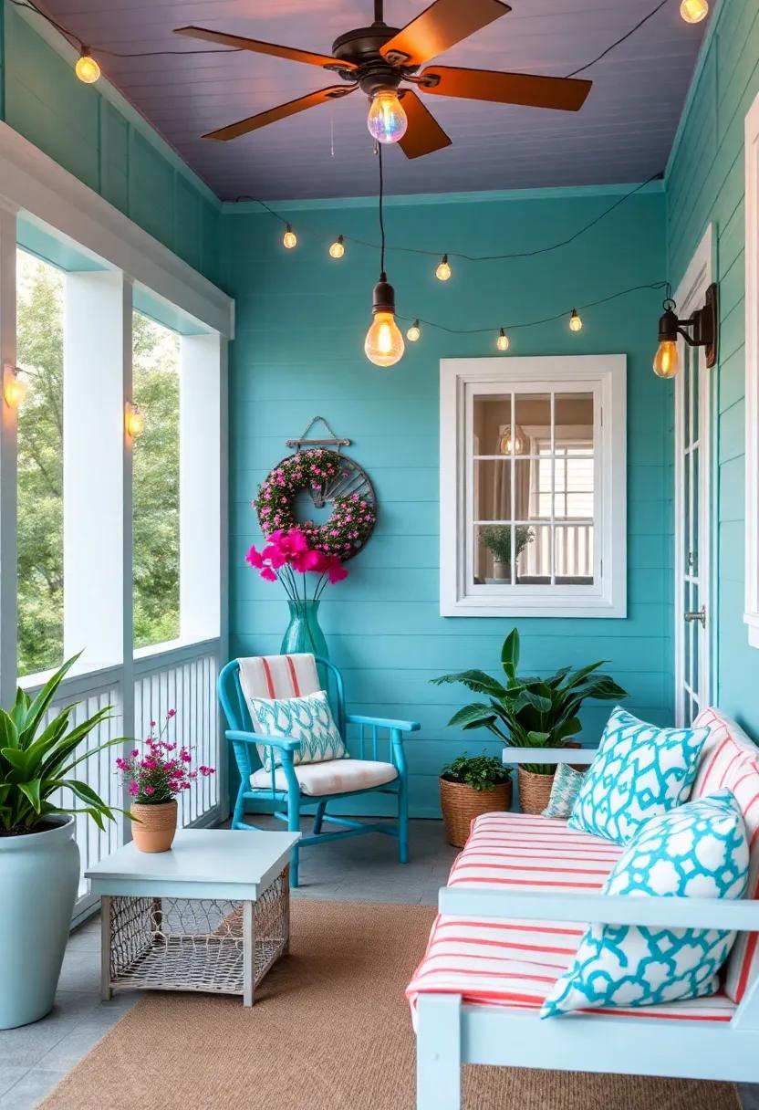 Statement Light Fixtures: ‍Hang bold pendant lights or string lights with colorful bulbs that enhance the evening ambiance