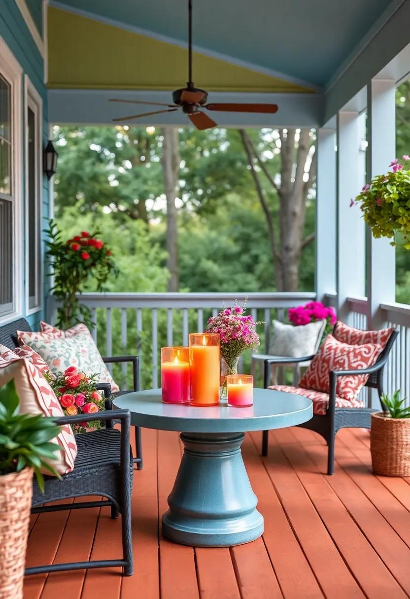 Scented Candles in Bright Hues: Add vibrant, scented candles in bright containers⁤ to enhance⁢ both the ambiance and aroma