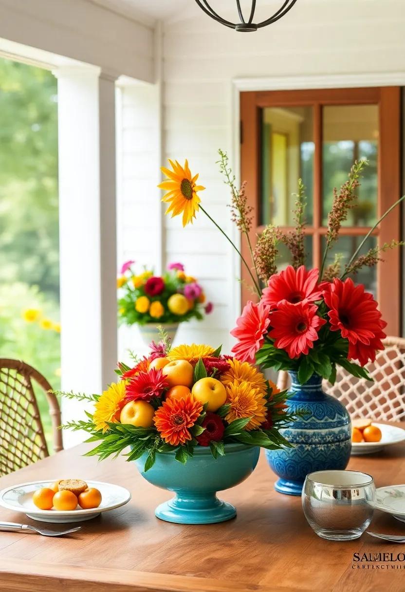 Summer-Themed Table Centerpieces: Create delightful centerpieces using colorful ‍fruit, shells, or decorative sprays ‍to celebrate⁢ the season
