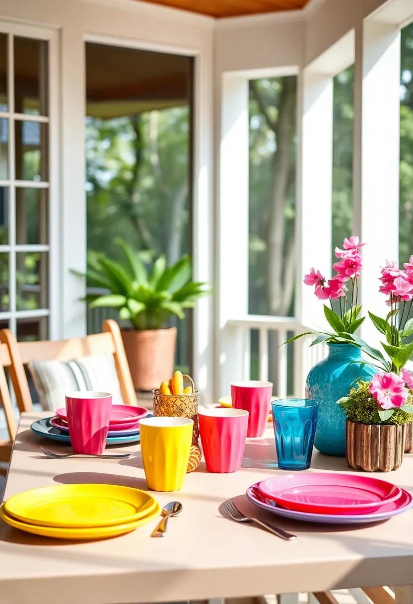 Cheerful Tableware: Serve your summer ⁤snacks on colorful plates and cups⁤ that‍ bring energy ⁤to your ‌outdoor dining experience