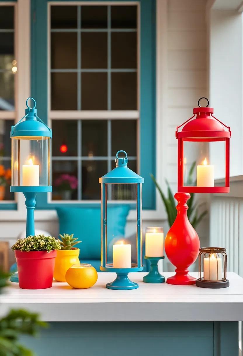 Bright lanterns and‌ Candle Holders: Add pops of color with decorative lanterns and candle ‍holders‍ that emit a warm glow during the evenings