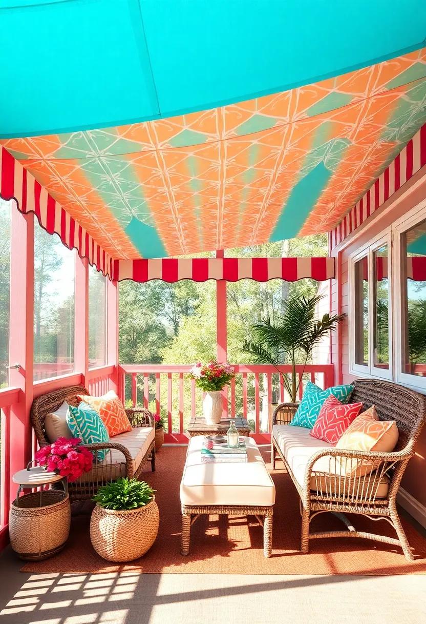 Afternoon Shade with Bold Canopies: Install a ⁣lively ⁢patterned canopy‌ to create a ​fun and ⁤shaded area ​for lounging