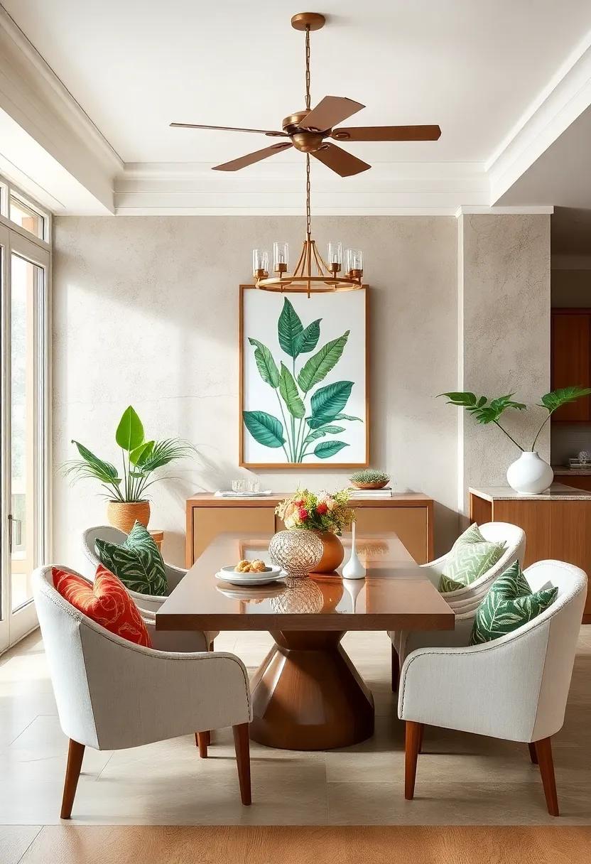botanical prints: Choose wall art that features lush foliage or tropical plants to infuse a sense of greenery into your space