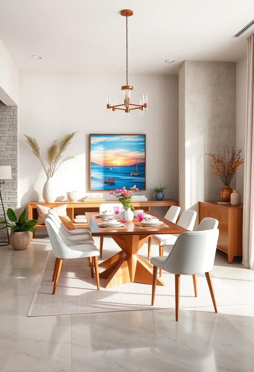 Seasonal Art: Rotate out your wall decor with summer-themed art pieces like landscapes or beaches to keep the feel fresh