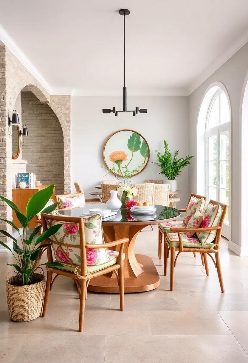 Whimsical Chair Cushions: Add seat cushions in fun summer-themed prints or bright colors for comfort and flair