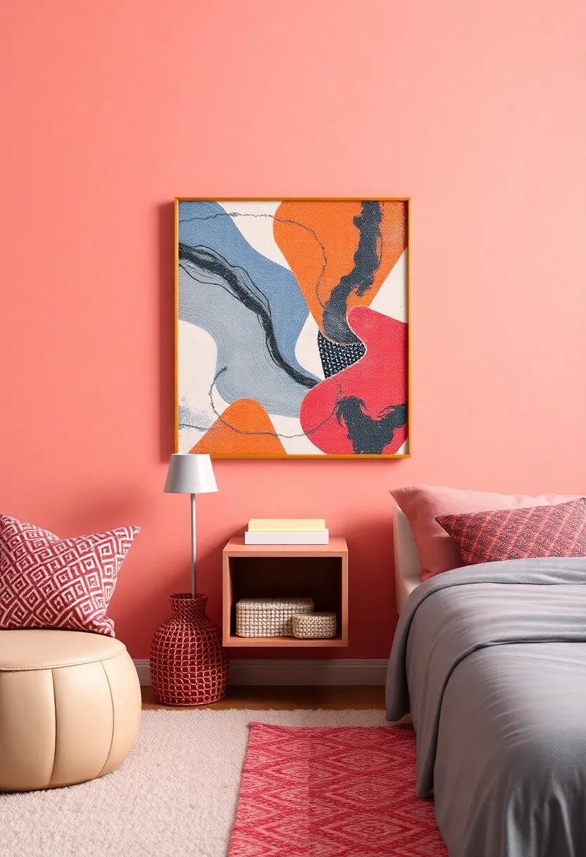 Incorporate Textures and Patterns: Adding Depth with Colorful Fabrics and Wall Art