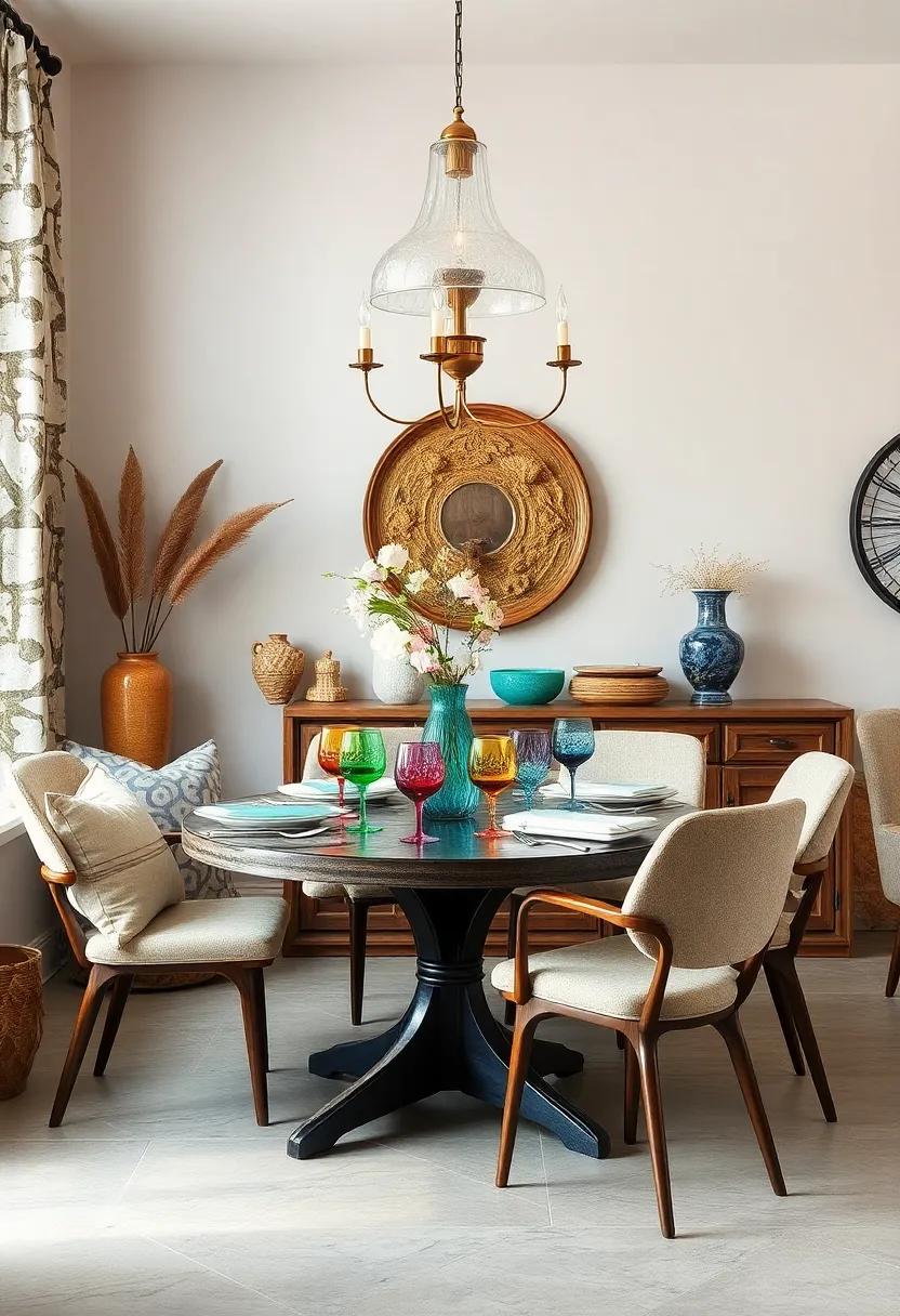 Colorful Glassware:‍ Find ‍an eclectic mix of colored glass tumblers and wine glasses that can ​bring vibrant accents to your dining set