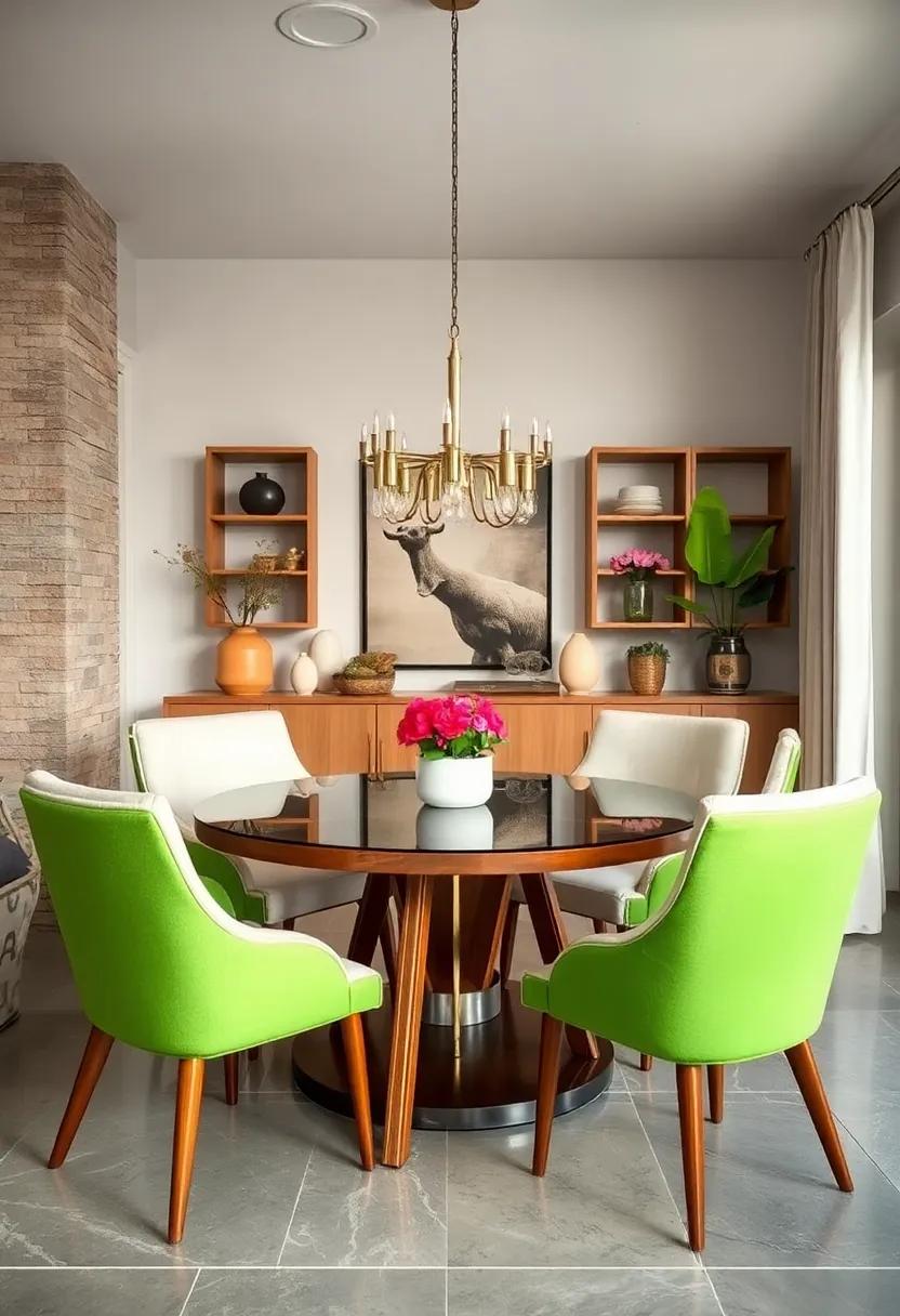 Mid-Century Modern Chairs: Scour thrift stores for statement ⁣chairs that boast bold colors and clean lines to give your dining room a retro flair