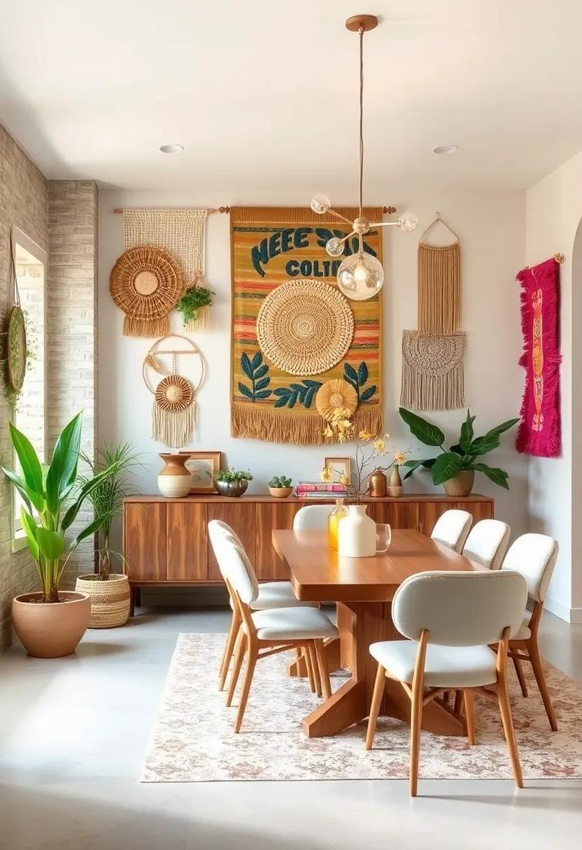 Quirky Wall Hangings: Look for textile art or woven pieces that⁤ add ⁣texture and warmth to your dining room decor