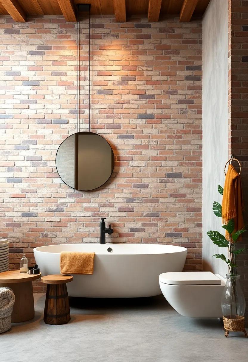 Industrial Elegance: Blend exposed brick walls with minimalist fixtures for a chic, urban vibe that pays homage to traditional craftsmanship